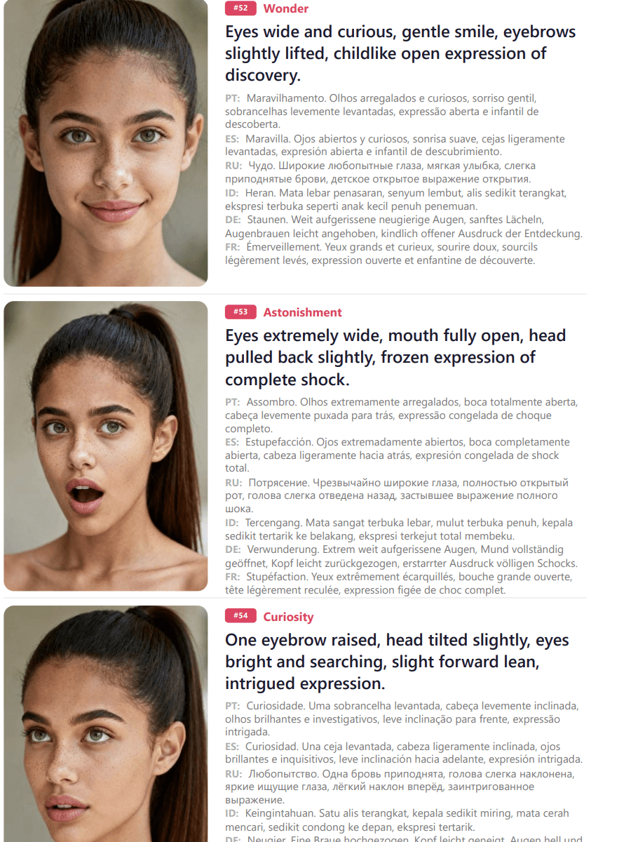 132 эмоции: готовые промпты и референс-фото — 2