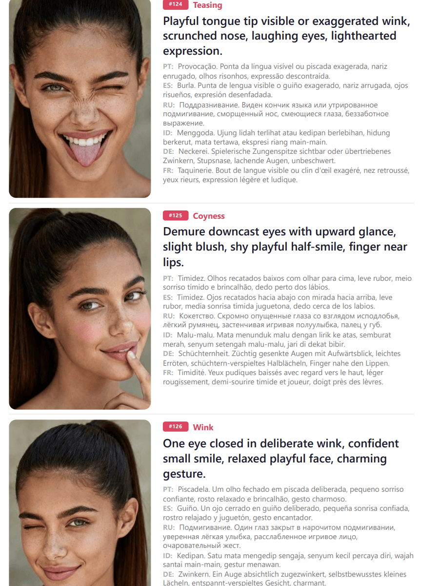 132 эмоции: готовые промпты и референс-фото — 3